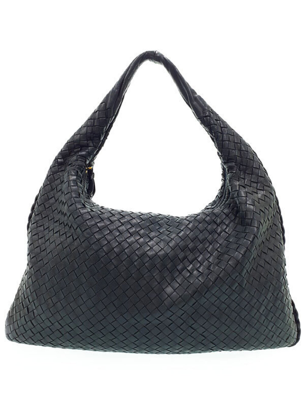 Bottega Veneta Intrecciato Veneta Hobo Bag woven leather Black